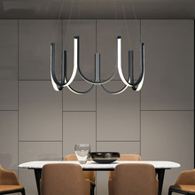 北歐簡約U形吊燈后現代簡約客廳LED吊燈創意個性餐廳卧室吊燈