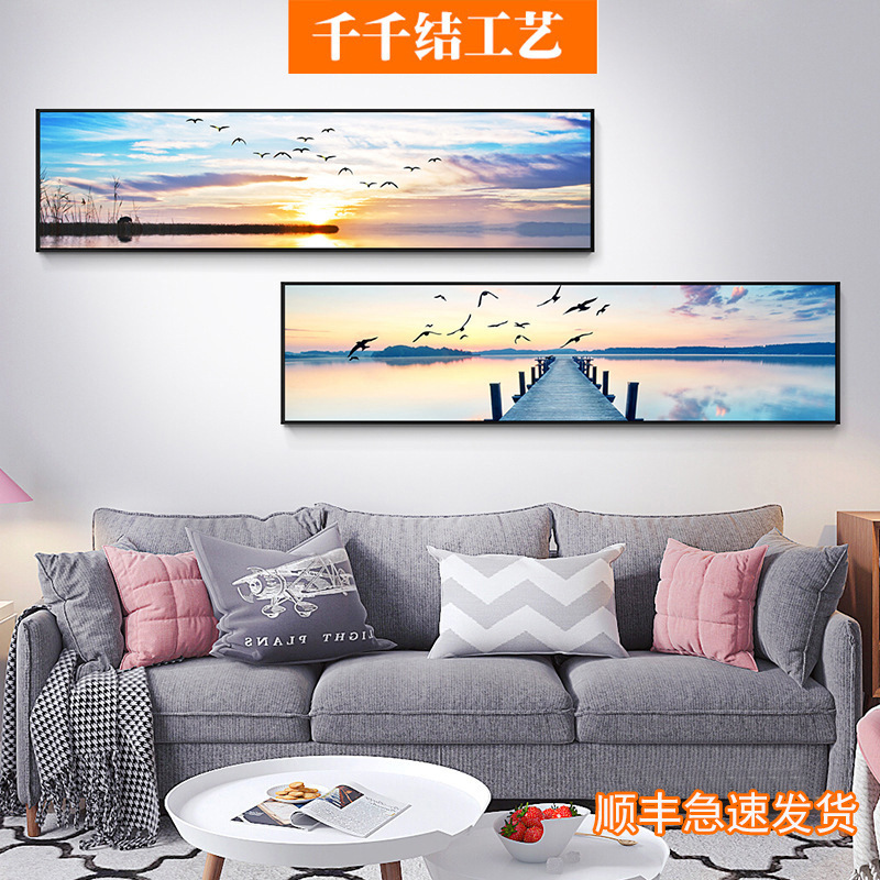 厂家批发代发卧室床头横版装饰画客厅沙发背景墙摄影挂画酒店宾馆|ms