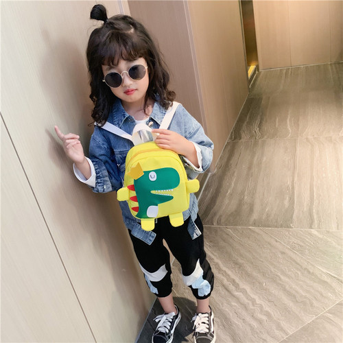 Children's Baby New Dinosaur Boy Backpack Cartoon Cute Girl Backpack 1-2-3 Years Old Small School Bag Trendy