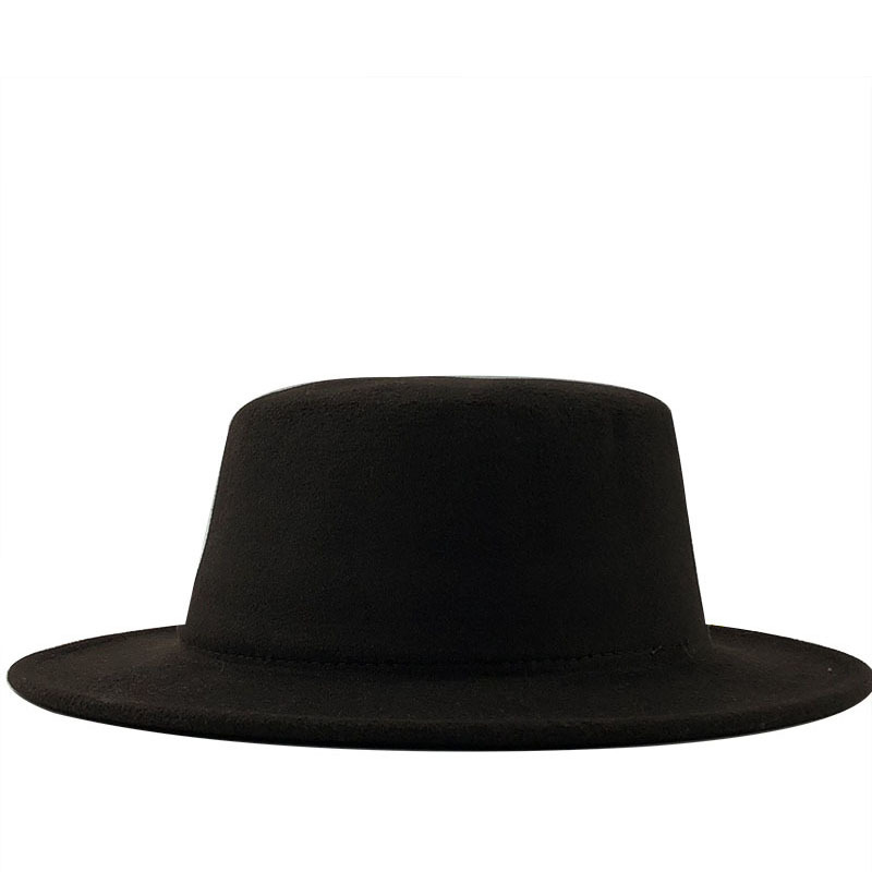 Casual Pure Color Flat Top Woolen Jazz Hat display picture 7