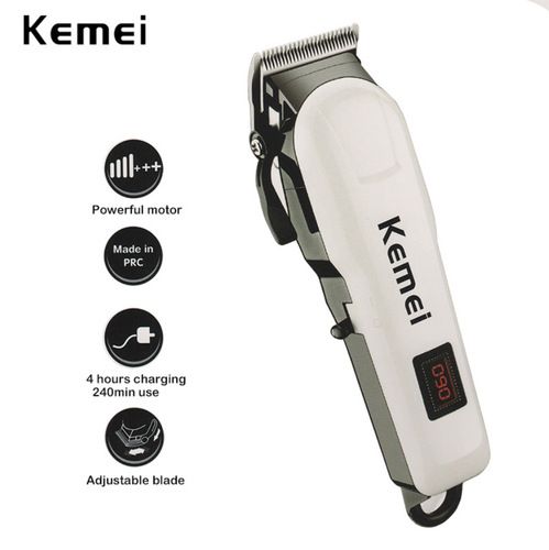 Cross-border exclusive supply of Kemei KM-809A rechargeable LCD display hair salon home electric hair clipper electric hair clipper