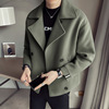 Windbreaker coat Autumn and winter have cash less than that is registered in the accounts Woollen cloth 2020 Sense of design Korean Edition Trend handsome British style Fur overcoat