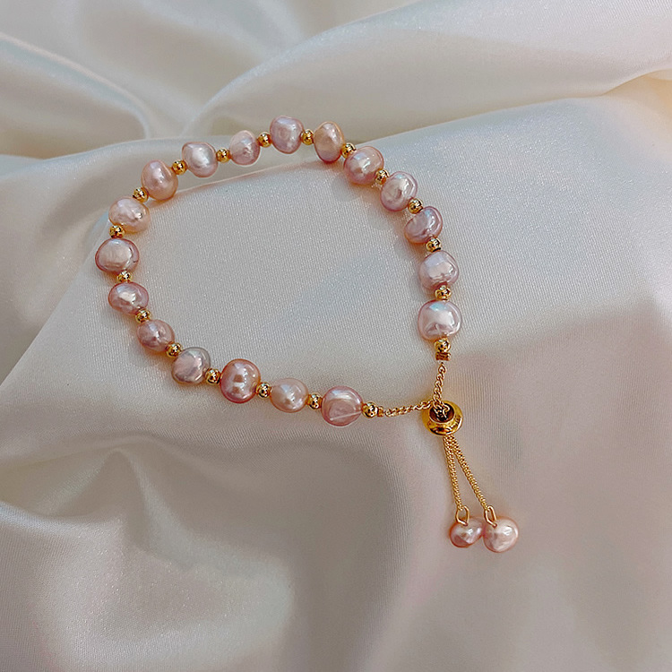 Fashion Round Alloy Pearl Beaded Bracelets 1 Piece display picture 1