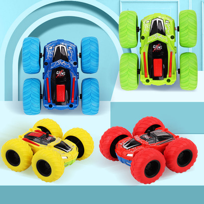 儿童玩具男孩惯性越野车仿真模型抗耐摔2-3岁5宝宝小汽四驱双面车|ms