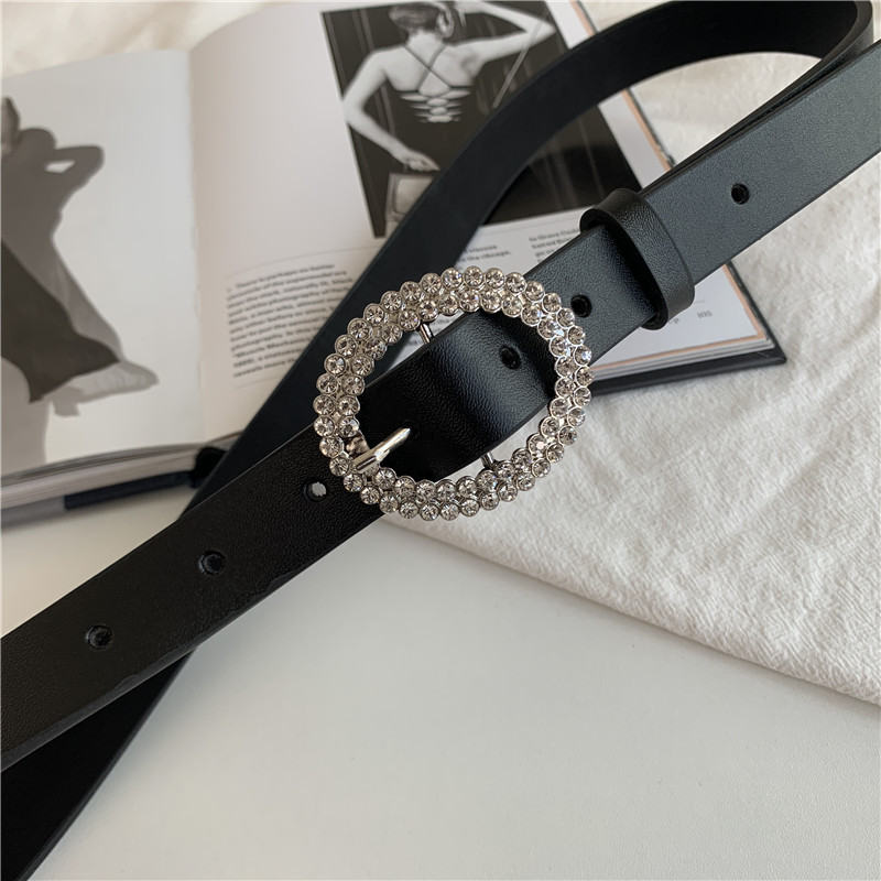 Fashion Inlaid With Diamonds Thin Belt display picture 14