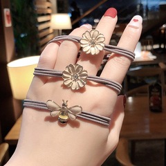 Japanese and Korean version fresh and sweet girl heart small flower flower adult hair ribbon bee hair tie headband high elasticity elastic band