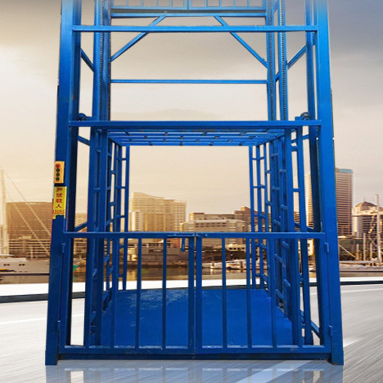 厂家供应2吨双缸导轨液压货梯工化厂升降货梯导轨升降机