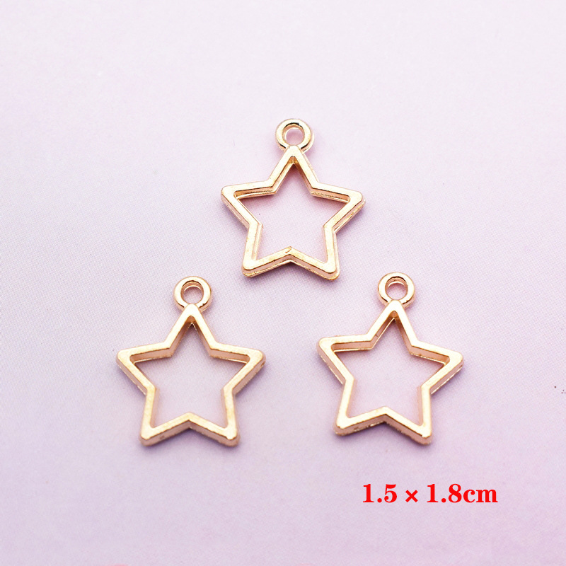 10 Pcs/package Simple Style Circle Star Moon Alloy Plating Jewelry Accessories display picture 2
