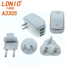 LDNIO力德诺A3305触摸开关LED夜灯手机充电器3.4a多口多孔多头USB