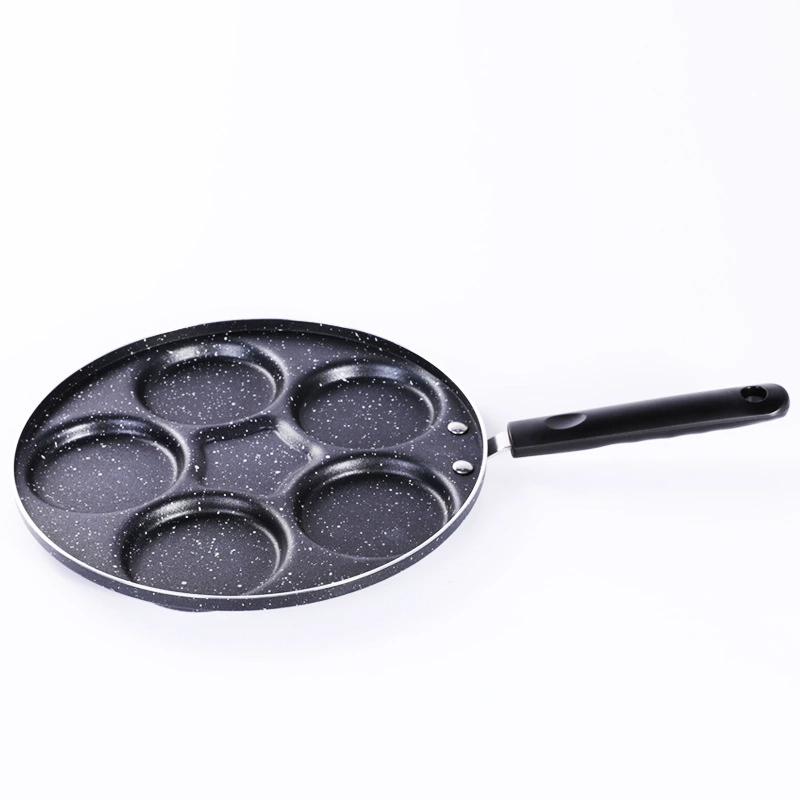 Сковорода Mai Fanshi 5 Confucius Pan Pan Polyn Breakfast Pot Frying Dumpling Pot Egg Burger Form Mold Dumpling Pot 5-hole Egg Gripper
