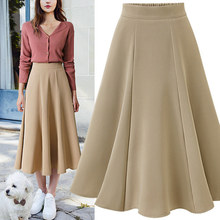 2019 Women autumn casual skirt Ladies high waist long skirts