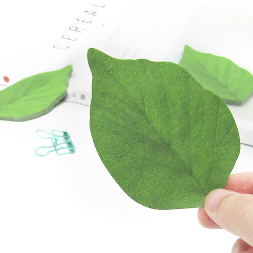 Simulated leaves sticky notes cartoon small fresh note notes colorful n times stickers wishing material stickers can be customized with logo