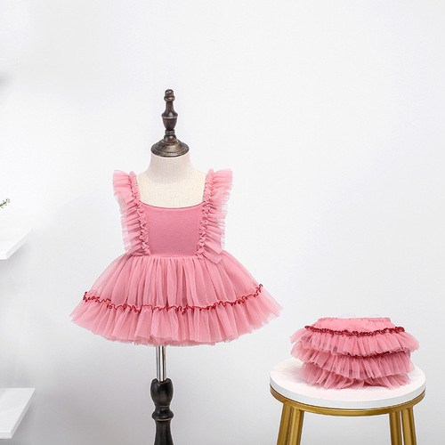 Children's Lolita princess dress girls new tutu skirt 2nd generation convex skirt suspender dress children's clothing baby skirt