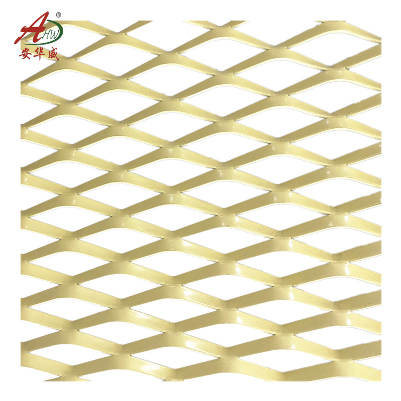 菱形孔金属拉网板 铝合金工业风墙面装饰铝艺网格 吊顶天花铝网