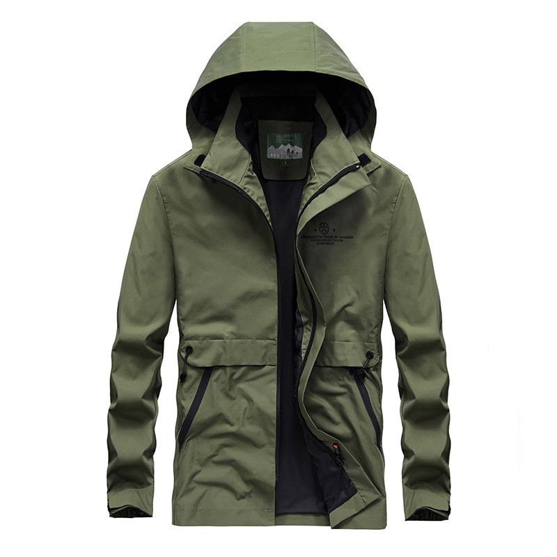 Otoño e Invierno nueva chaqueta de los hombres diario simple estilo coreano de moda casual con capucha más tamaño abrigo de los hombres entrega de una sola pieza