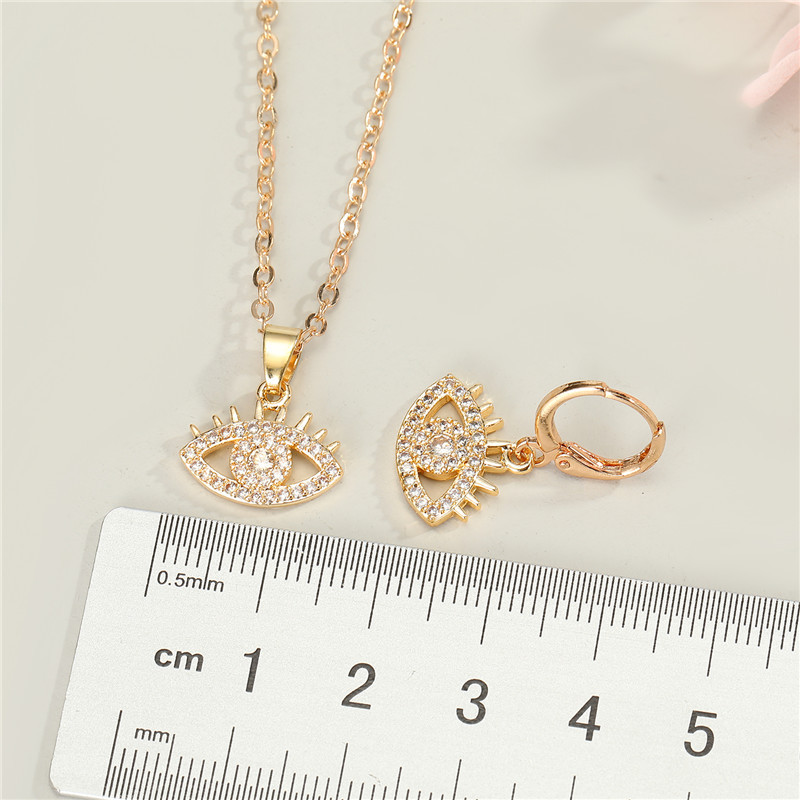 Alloy Demon Eye Necklace Fashion Earrings display picture 3