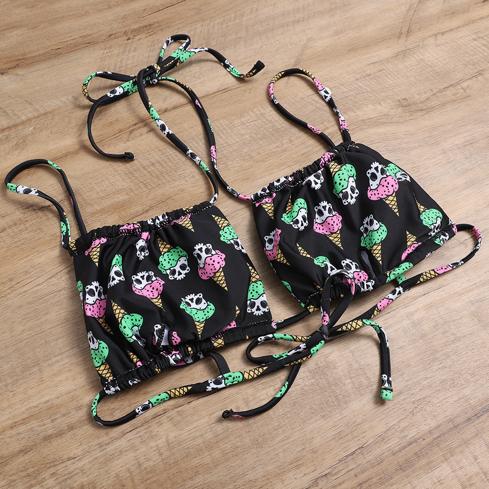 new split sexy skull pattern swimwear NSHL23824