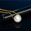 Fashionable necklace from pearl, short chain for key bag , Korean style, simple and elegant design, wholesale