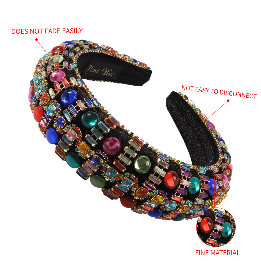 Fashion Baroque Thick Sponge Women's Hot Sale Diamond Hair Accessories Wholesale display picture 11