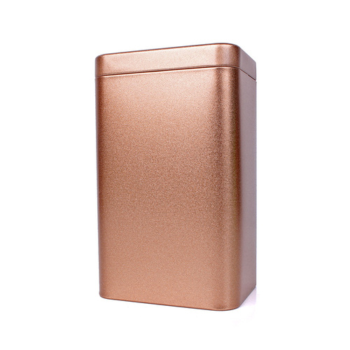 Retro tea can tin box new large and small square tinplate tea packaging box sealed tea tin box