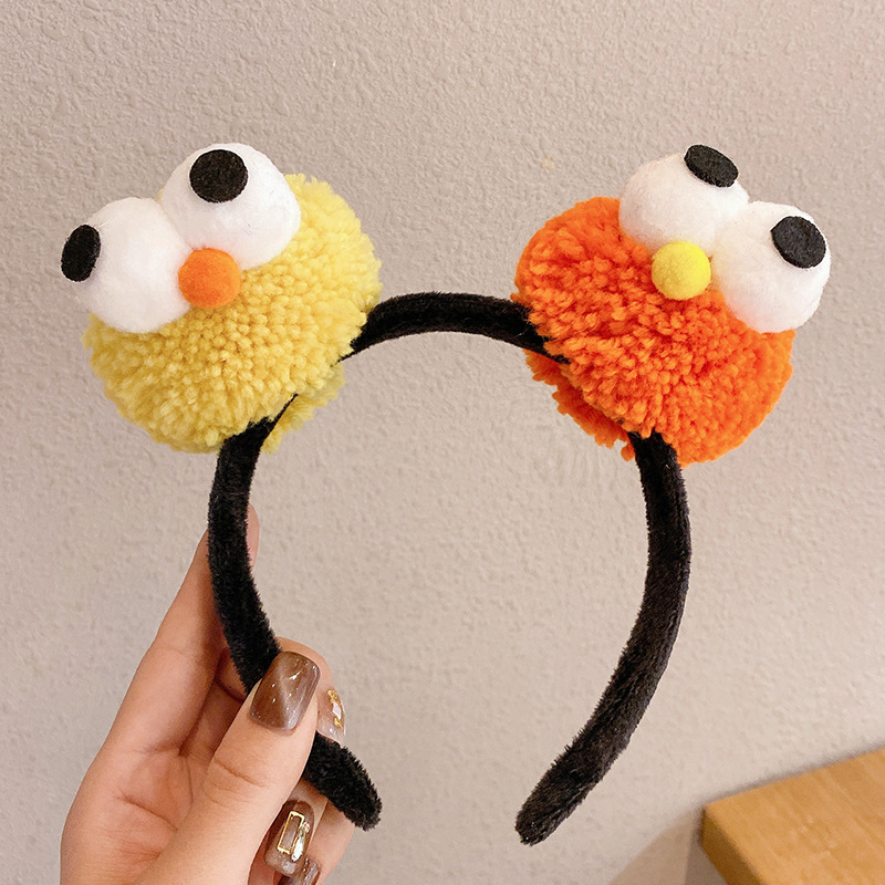 可爱上头了！搞怪大眼睛发箍洗脸发带少女心卖萌束发带头箍发饰潮|ms