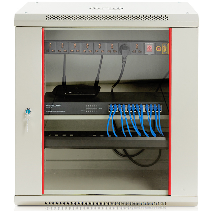壁挂式机柜6U网络交换机弱电监控9U15U图腾墙柜12U拼装机柜散装4U