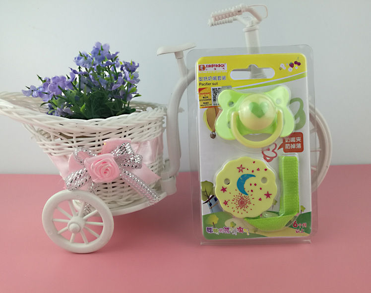 Small Naughty Cute Pacifier with Chain Baby Pacifier Set AE-73