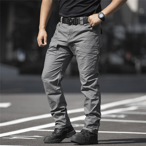 Archon Reverse Blade Tactical Pants Men's Loose Military Fan Multi-Pocket Waterproof Stretch Outdoor Overalls Spring and Autumn Training Pants