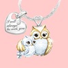 Cute fashionable necklace, two-color pendant engraved, wish, European style