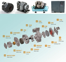 长期供应涡旋式全无油空压机系列 全无油涡旋空压机