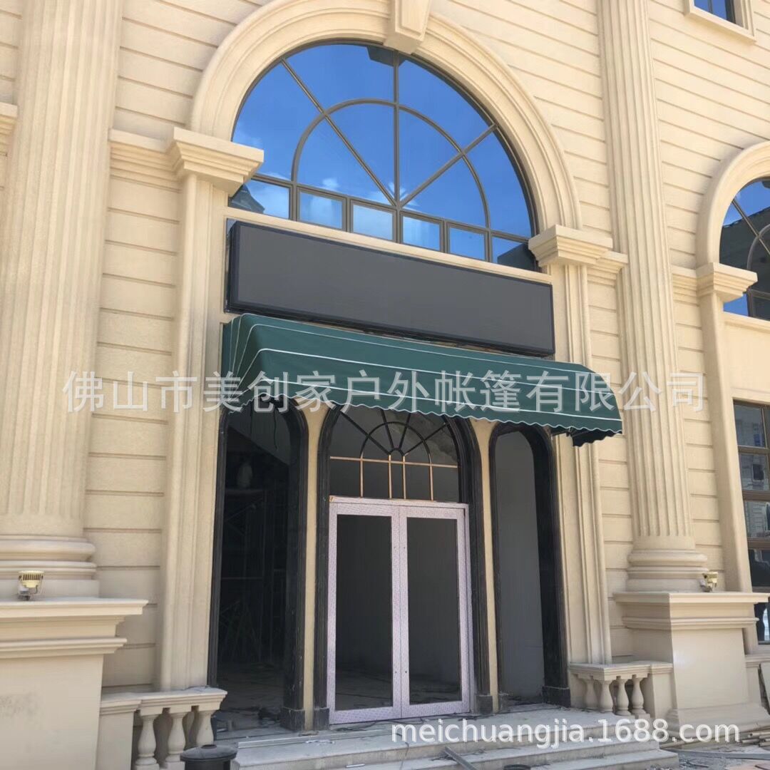 西瓜雨棚法式户外遮阳蓬弧形冬瓜装饰网红半圆篷固定窗户遮雨折叠-阿里巴巴
