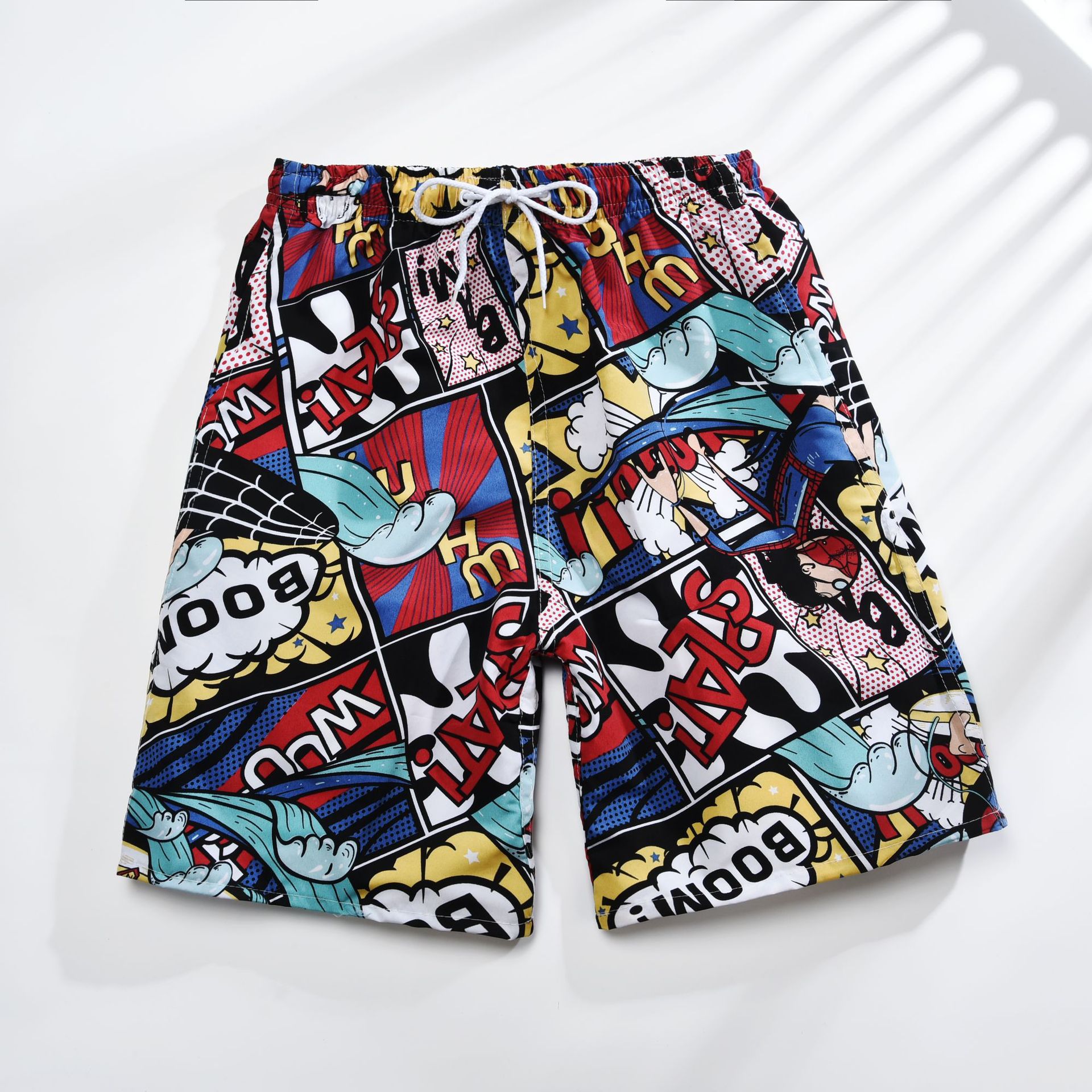 166g Weight Shorts Pants Length Polyester Fabric Type Mid Waist Waist Line Shorts Pants Type Inelastic Elasticity Beach Occasion Comfort Function Loose Fit Type Leaf, Ditsy Floral, Tree Pattern Summer Season Men's Gender Rib-Knit Design Streetwear Style Men's Beach Streetwear Leaf Ditsy Floral Tree Shorts Rib-knit Shorts 10