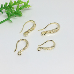 14k gold plated color-safe earrings hooks accessories hypoallergenic DIY earring materials stamped hooks with pendant gold-plated earring hooks
