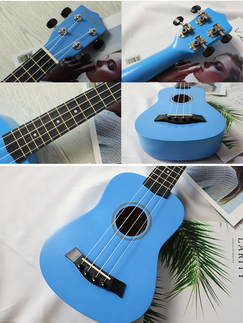 OEM Guitar工厂 21寸木质尤克里里 ukulele四弦小 彩色乌克丽丽详情19