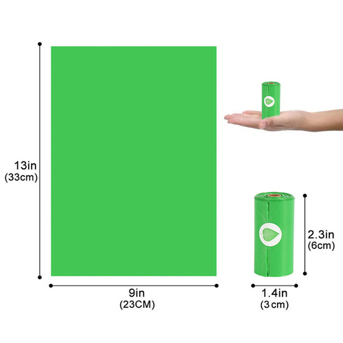 Cross-border degradable dog poop bags Green biodegradable pet waste bags