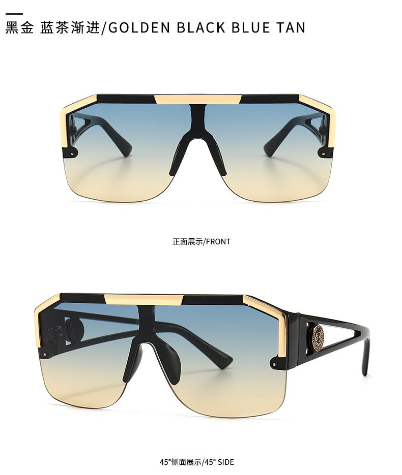Lens One Piece Retro Modern Glamour Closed Mirror Trend Sunglasses display picture 4