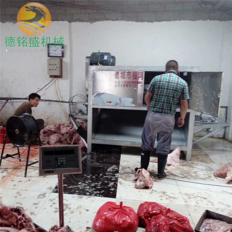 襄汾县脱猪脸机械 温水浸烫猪头方形池 全自动十一座猪头打毛机