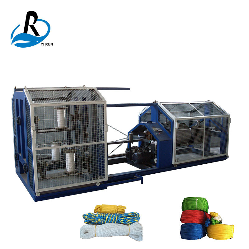 塑料圆丝扁丝一体制绳机 棉麻线绳撕裂膜黄金绳制绳机