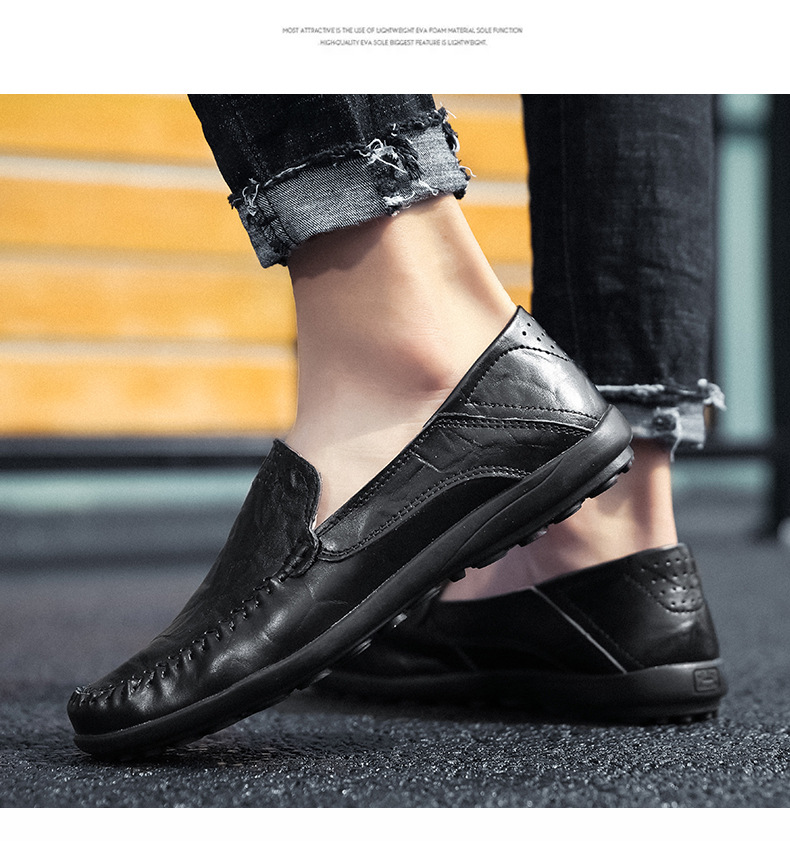 Herren Flache Sommerschuhe mit Metallschloss zum Reinschlüpfen, Faule Halbschuhe, lässige Mokassins, bequeme Fahrschuhe, Hochzeitsfeierschuhe_voghion.com