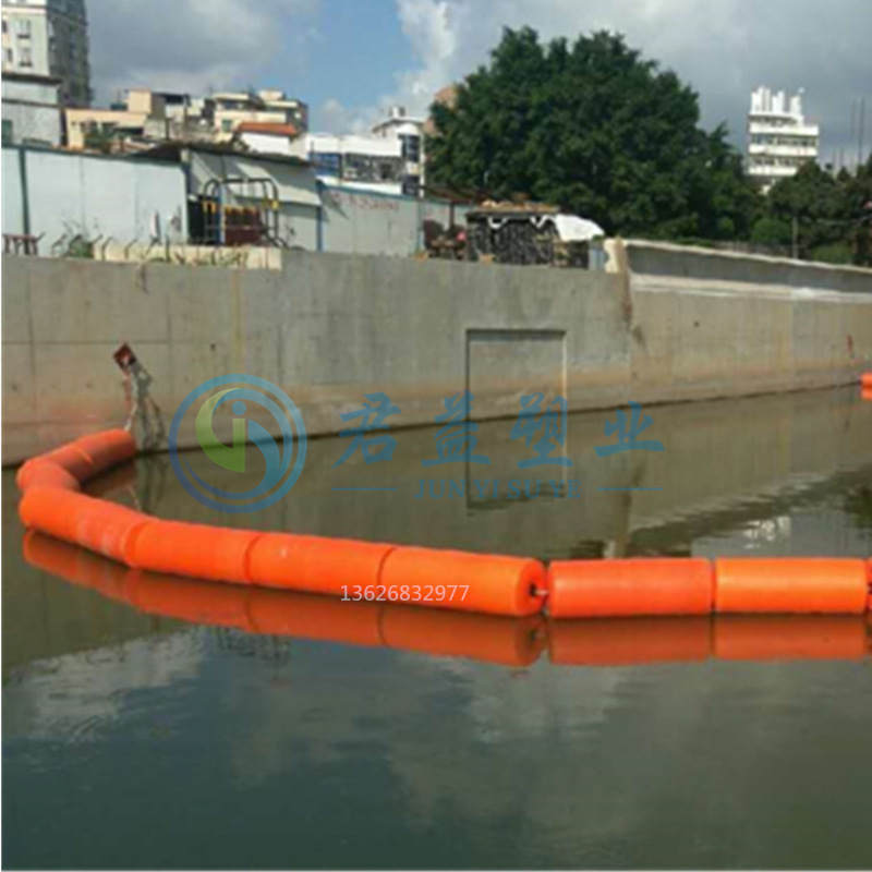 厂家供应拦污浮筒pe材质400*1000mm规格水面拦草拦垃圾浮筒
