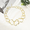 Fashionable necklace, metal ring hip-hop style, simple and elegant design