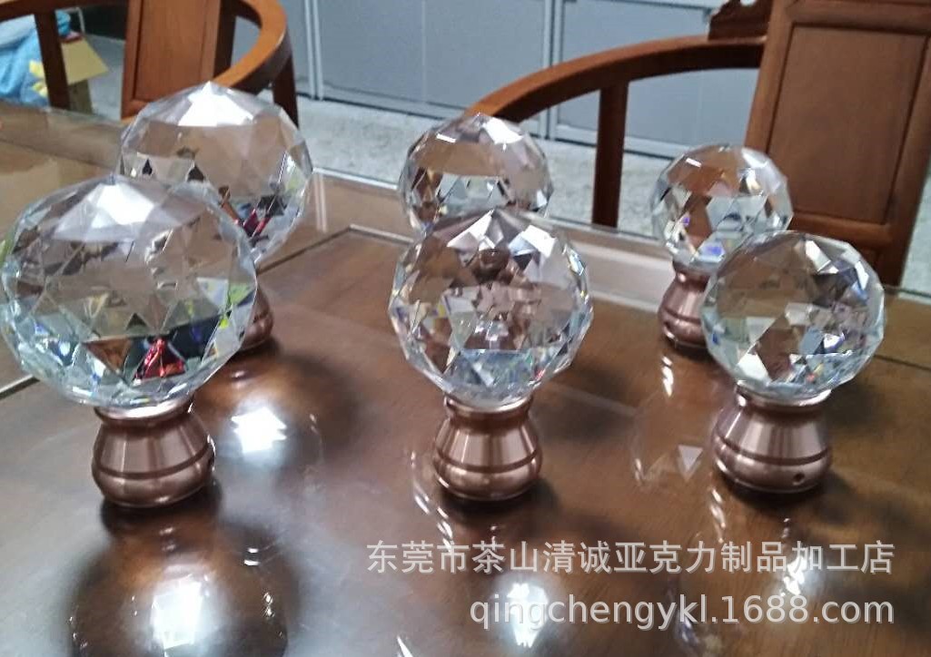 厂家亚克力水晶钻石球/切面球/楼梯扶手/可创意型亚克力球