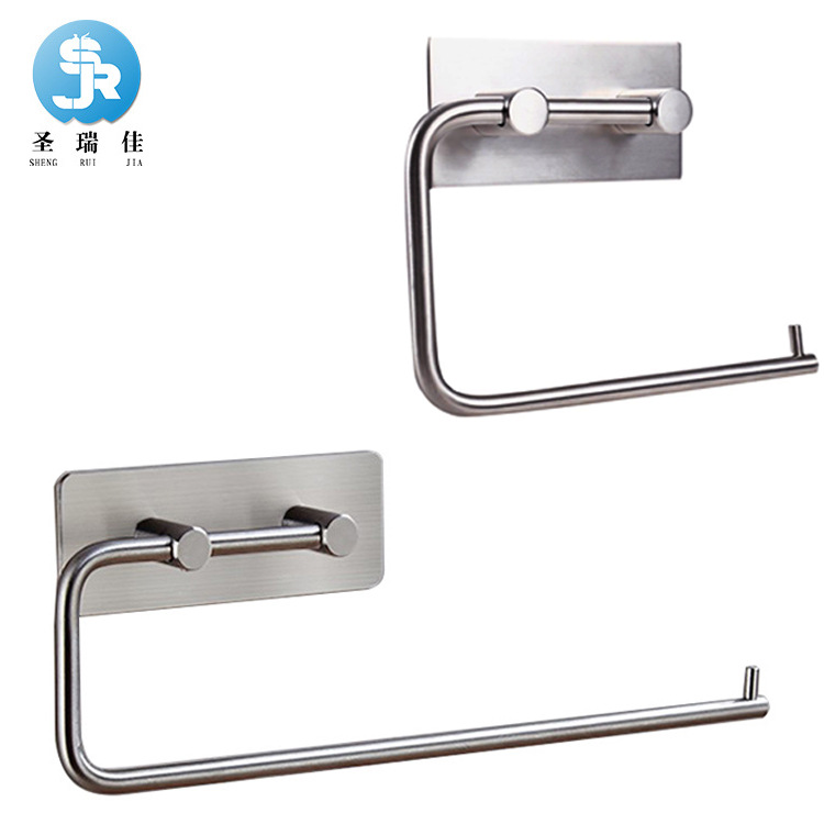 圣瑞佳 304不锈钢厨房挂架保鲜膜架厕所纸巾架跨境纸架厕纸架