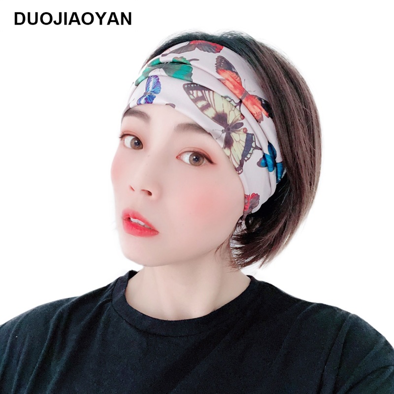 Creative Knit Printing Wide Headband Wholesale Nihaojewelry display picture 1