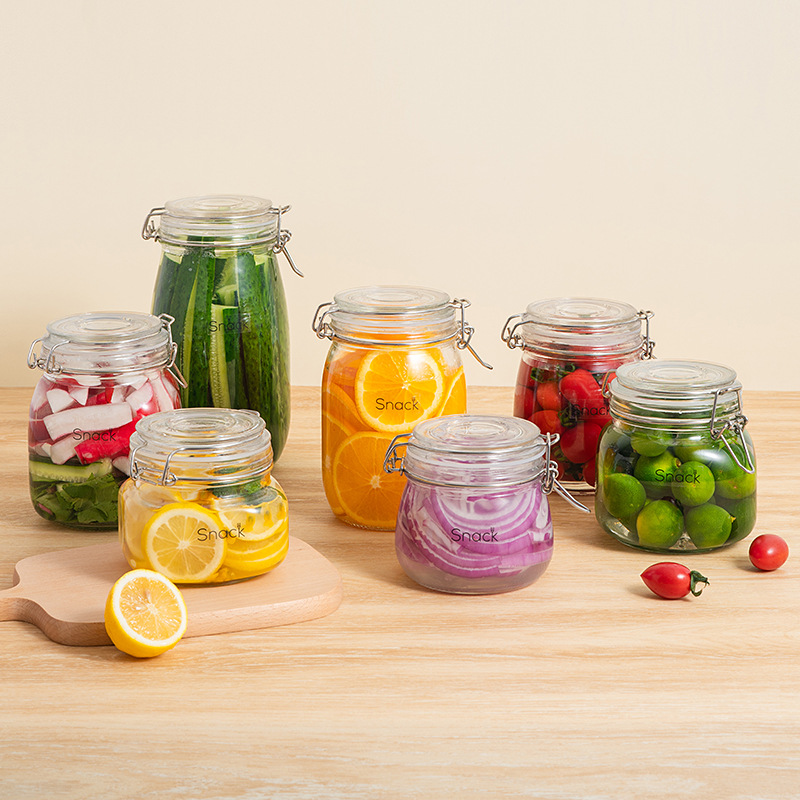 【碧朗7301】密封罐玻璃瓶子带卡扣家用咸菜罐泡菜泡酒罐储物罐|ms