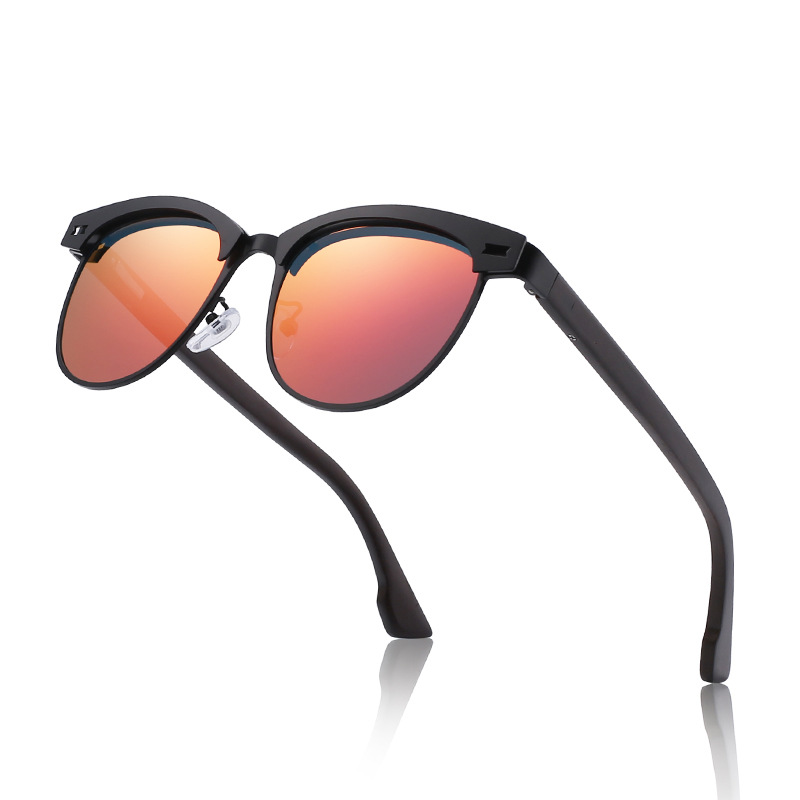 复古金属手工木质太阳镜户外钓鱼眼镜男女偏光墨镜工厂批发速卖通