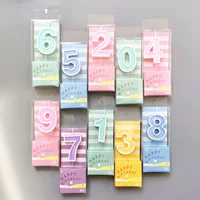 1688彩色凹槽数字蜡烛批发