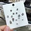 Accessory, silver needle, fashionable earrings, universal set, suitable for import, silver 925 sample