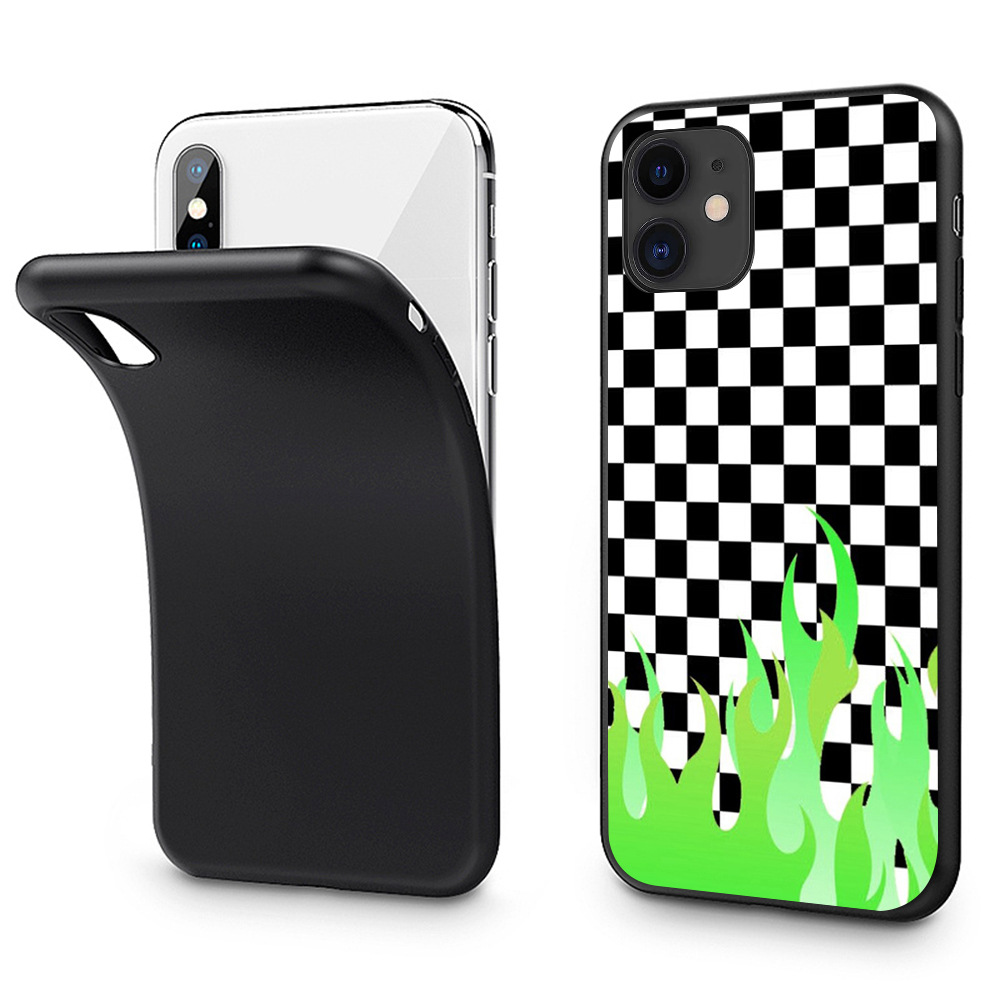 40g Weight iPhone Applicable Brands Phone Cases Classification tpu Material Flame Pattern Classic Style Style Tpu Flame Classic Style Phone Cases Phone Accessories 无