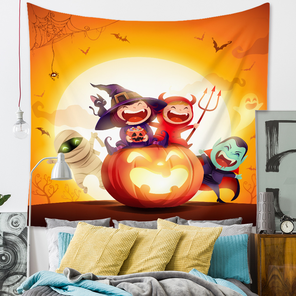 Halloween Room Wall Decoration Background Cloth Fabric Painting Tapestry Wholesale Nihaojewelry display picture 57